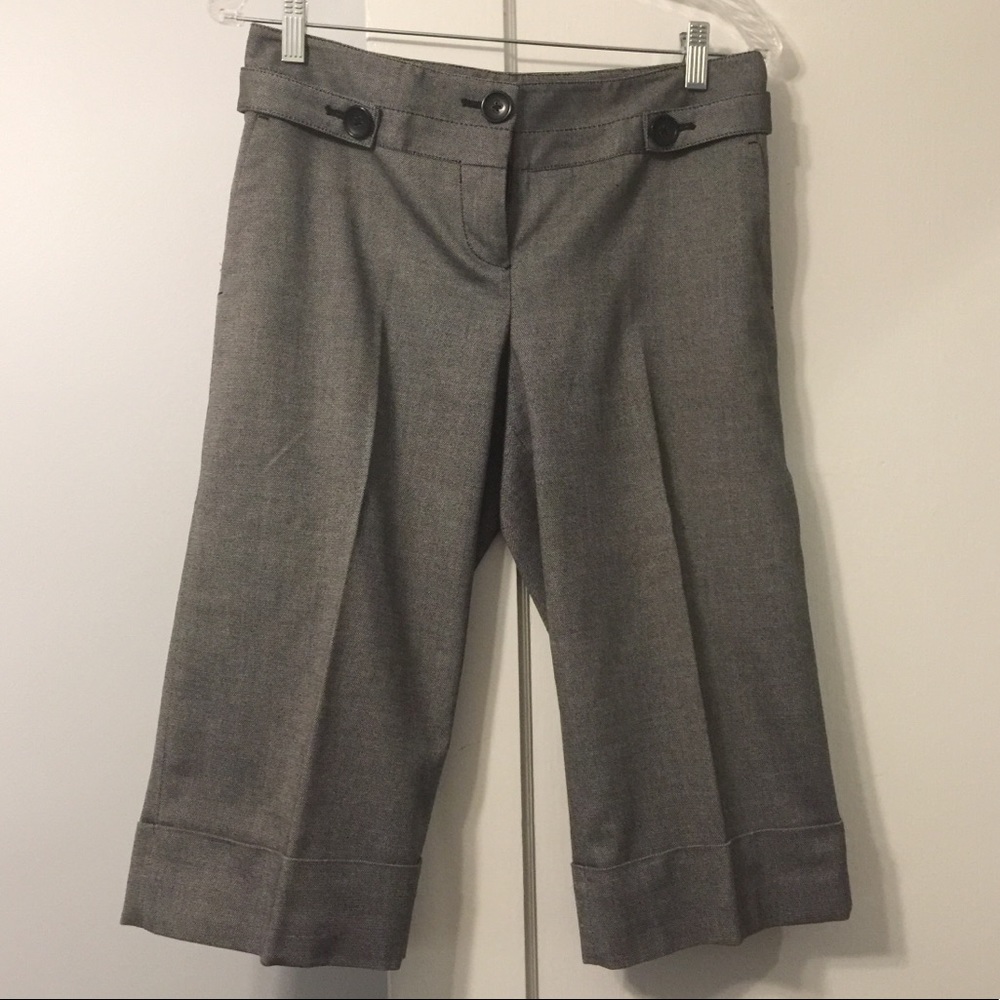 Herringbone Cropped & Cuffed Pants - Petite